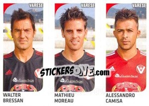 Sticker Walter Bressan / Mathieu Moreau / Alessandro Camisa - Calciatori 2011-2012 n. 625 - Panini