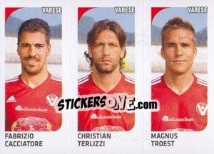 Sticker Fabrizio Cacciatore / Christian Terlizzi / Magnus Troest - Calciatori 2011-2012 n. 626 - Panini