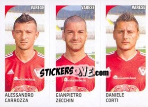 Sticker Alessandro Carrozza / Gianpietro Zecchin / Daniele Corti - Calciatori 2011-2012 n. 628 - Panini