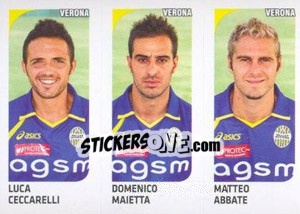 Sticker Luca Ceccarelli / Domenico Maietta / Matteo Abbate - Calciatori 2011-2012 n. 634 - Panini