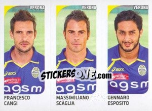 Sticker Francesco Cangi / Massimiliano Scaglia / Gennaro Esposito - Calciatori 2011-2012 - Panini