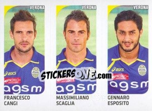 Sticker Francesco Cangi / Massimiliano Scaglia / Gennaro Esposito - Calciatori 2011-2012 n. 635 - Panini