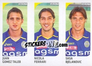 Sticker Juan Gomez Taleb / Nicola Ferrari / Sasa Bjelanovic - Calciatori 2011-2012 - Panini