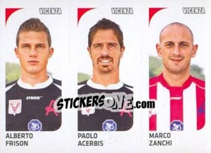 Sticker Alberto Frison / Paolo Acerbis / Marco Zanchi - Calciatori 2011-2012 n. 640 - Panini