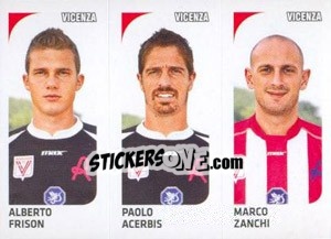 Sticker Alberto Frison / Paolo Acerbis / Marco Zanchi - Calciatori 2011-2012 - Panini