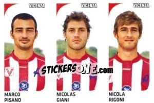 Sticker Marco Pisano / Nicolas Giani / Nicola Rigoni - Calciatori 2011-2012 n. 642 - Panini