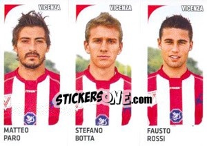 Sticker Matteo Paro / Stefano Botta / Fausto Rossi - Calciatori 2011-2012 n. 643 - Panini
