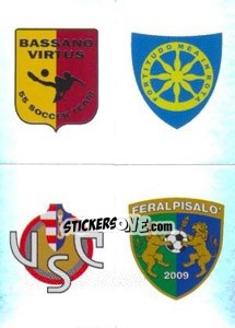 Cromo Scudetto (Bassano - Carrarese - Cremonese - Feralpisalò) - Calciatori 2011-2012 - Panini