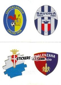 Sticker Scudetto (Santarcangelo - Savona - Treviso - Valenzana) - Calciatori 2011-2012 n. 677 - Panini