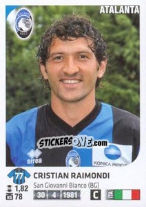 Sticker Cristian Raimondi - Calciatori 2011-2012 - Panini