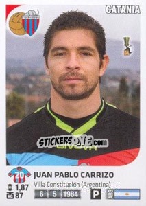 Sticker Juan Pablo Carrizo - Calciatori 2011-2012 - Panini