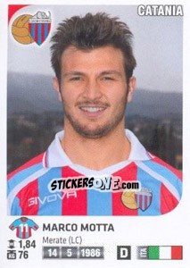 Sticker Marco Motta - Calciatori 2011-2012 - Panini