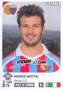 Sticker Marco Motta - Calciatori 2011-2012 n. Ag21 - Panini