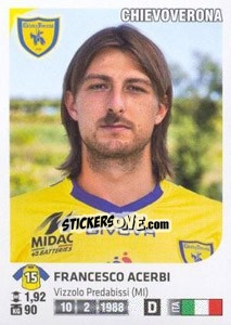 Sticker Francesco Acerbi - Calciatori 2011-2012 n. Ag32 - Panini