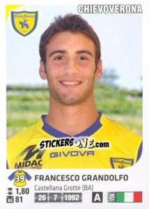 Cromo Francesco Grandolfo - Calciatori 2011-2012 - Panini