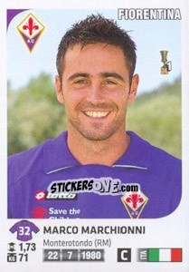 Sticker Marco Marchionni - Calciatori 2011-2012 n. Ag39 - Panini