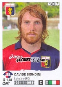 Cromo Davide Biondini - Calciatori 2011-2012 n. Ag45 - Panini