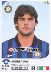 Cromo Andrea Poli - Calciatori 2011-2012 - Panini