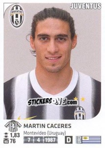 Sticker Martín Cáceres - Calciatori 2011-2012 - Panini