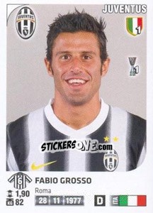 Sticker Fabio Grosso - Calciatori 2011-2012 n. Ag57 - Panini