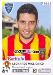 Figurina Leonardo Miglionico - Calciatori 2011-2012 - Panini