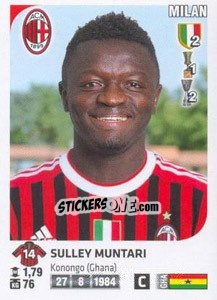 Sticker Sulley Muntari - Calciatori 2011-2012 n. Ag76 - Panini