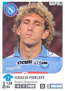 Cromo Ignacio Fideleff - Calciatori 2011-2012 - Panini