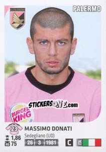 Sticker Massimo Donati - Calciatori 2011-2012 - Panini