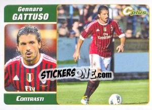 Cromo Gennaro Gattuso / Contrasti - Calciatori 2011-2012 - Panini