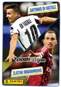 Cromo Antonio Di Natale / Zlatan Ibrahimovic - Calciatori 2011-2012 n. V2 - Panini
