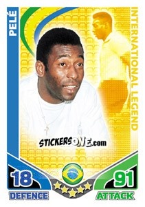 Sticker Pele - International legends 2010. Match Attax n. 7 - Topps