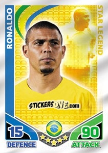Sticker Ronaldo - International legends 2010. Match Attax n. 8 - Topps