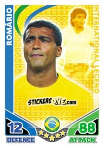 Sticker Romario - International legends 2010. Match Attax n. 9 - Topps