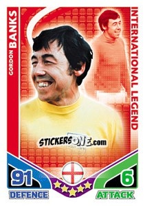 Figurina Gordon Banks - International legends 2010. Match Attax - Topps