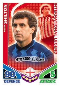 Sticker Peter Shilton - International legends 2010. Match Attax - Topps