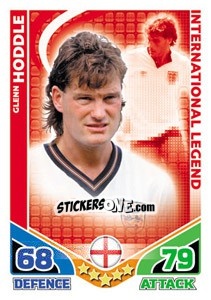 Sticker Glenn Hoddle - International legends 2010. Match Attax n. 18 - Topps