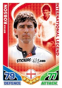 Sticker Bryan Robson - International legends 2010. Match Attax n. 19 - Topps