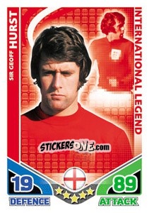 Sticker Geoff Hurst - International legends 2010. Match Attax - Topps