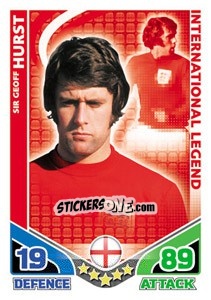 Sticker Geoff Hurst - International legends 2010. Match Attax n. 20 - Topps
