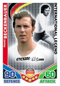Sticker Franz Beckenbauer - International legends 2010. Match Attax n. 26 - Topps