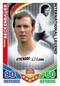 Sticker Franz Beckenbauer - International legends 2010. Match Attax - Topps