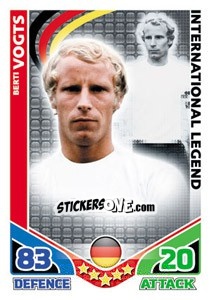 Sticker Berti Vogts - International legends 2010. Match Attax n. 27 - Topps
