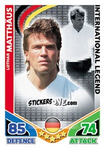 Sticker Lothar Matthaus - International legends 2010. Match Attax n. 28 - Topps