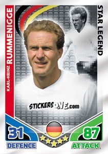 Sticker Karl-Heinz Rummenigge - International legends 2010. Match Attax n. 29 - Topps