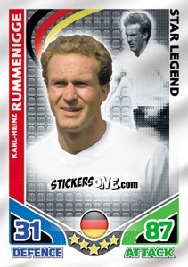 Figurina Karl-Heinz Rummenigge - International legends 2010. Match Attax - Topps