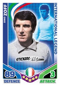 Sticker Dino Zoff - International legends 2010. Match Attax n. 33 - Topps