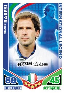 Sticker Franco Baresi - International legends 2010. Match Attax n. 34 - Topps