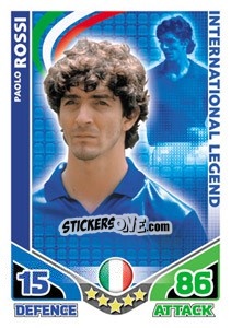 Sticker Paolo Rossi - International legends 2010. Match Attax n. 36 - Topps