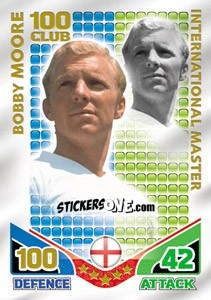 Sticker Bobby Moore - International legends 2010. Match Attax - Topps