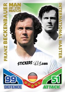 Sticker Franz Beckenbauer - International legends 2010. Match Attax - Topps